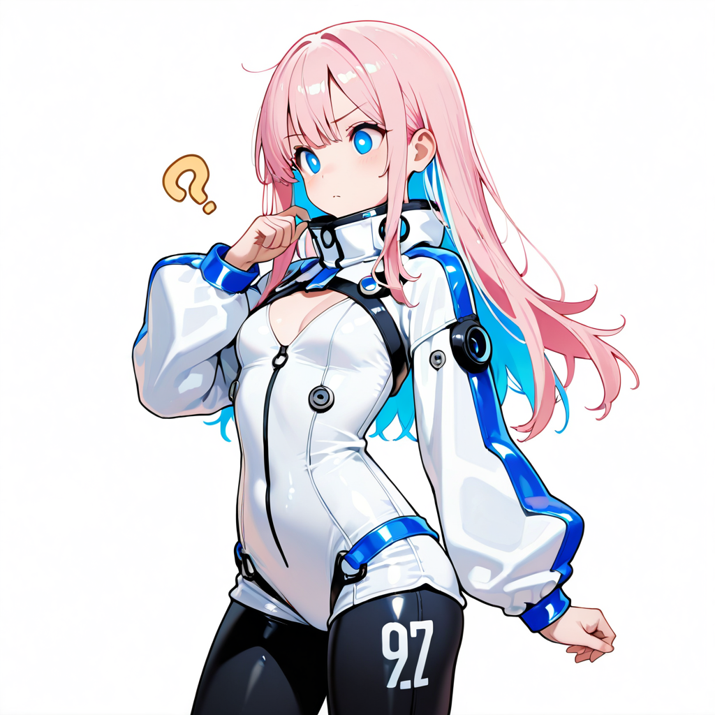 サクラが考え込んでいるイラスト