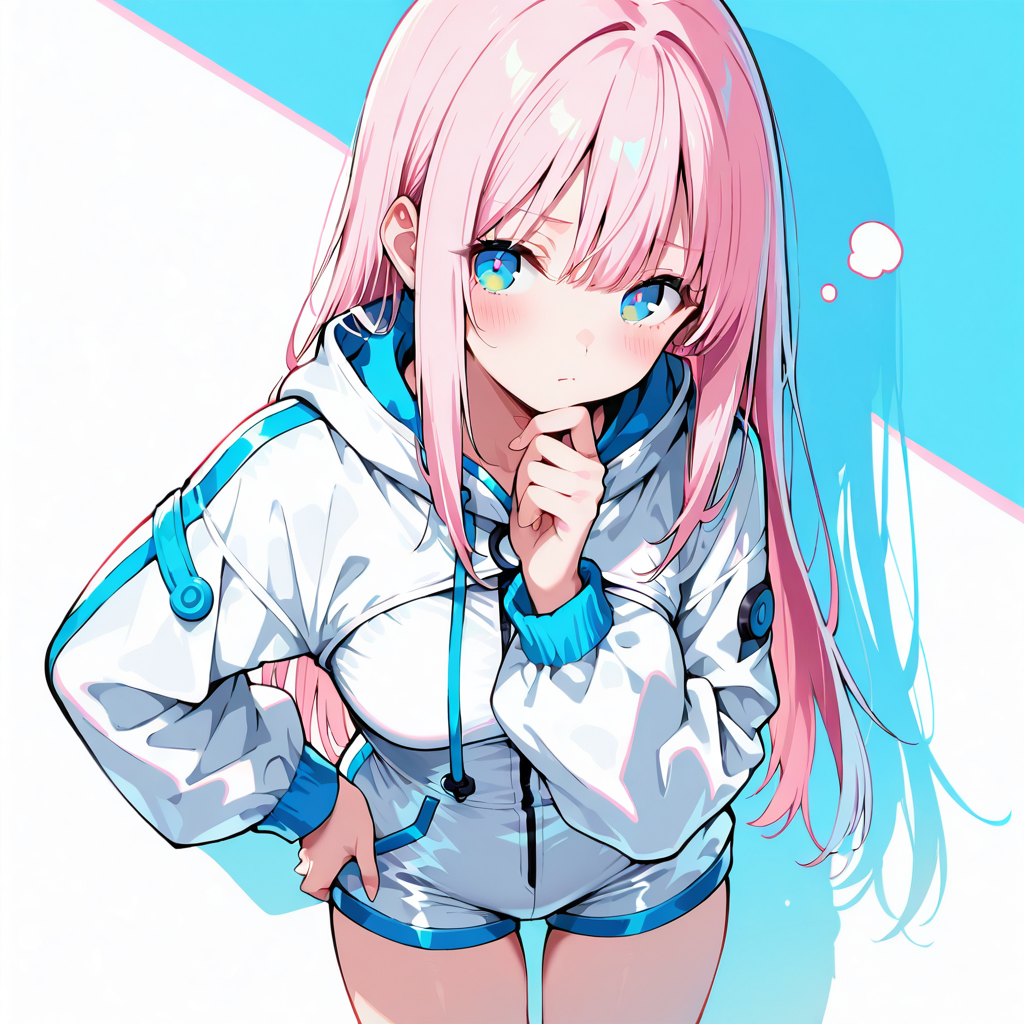 サクラが考え込んでいるイラスト