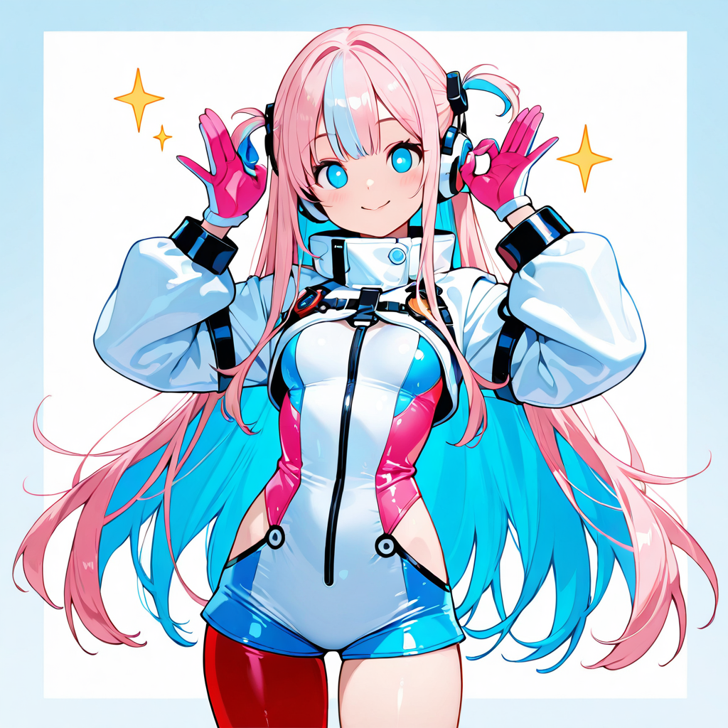 サクラがおすすめポーズをしているイラスト