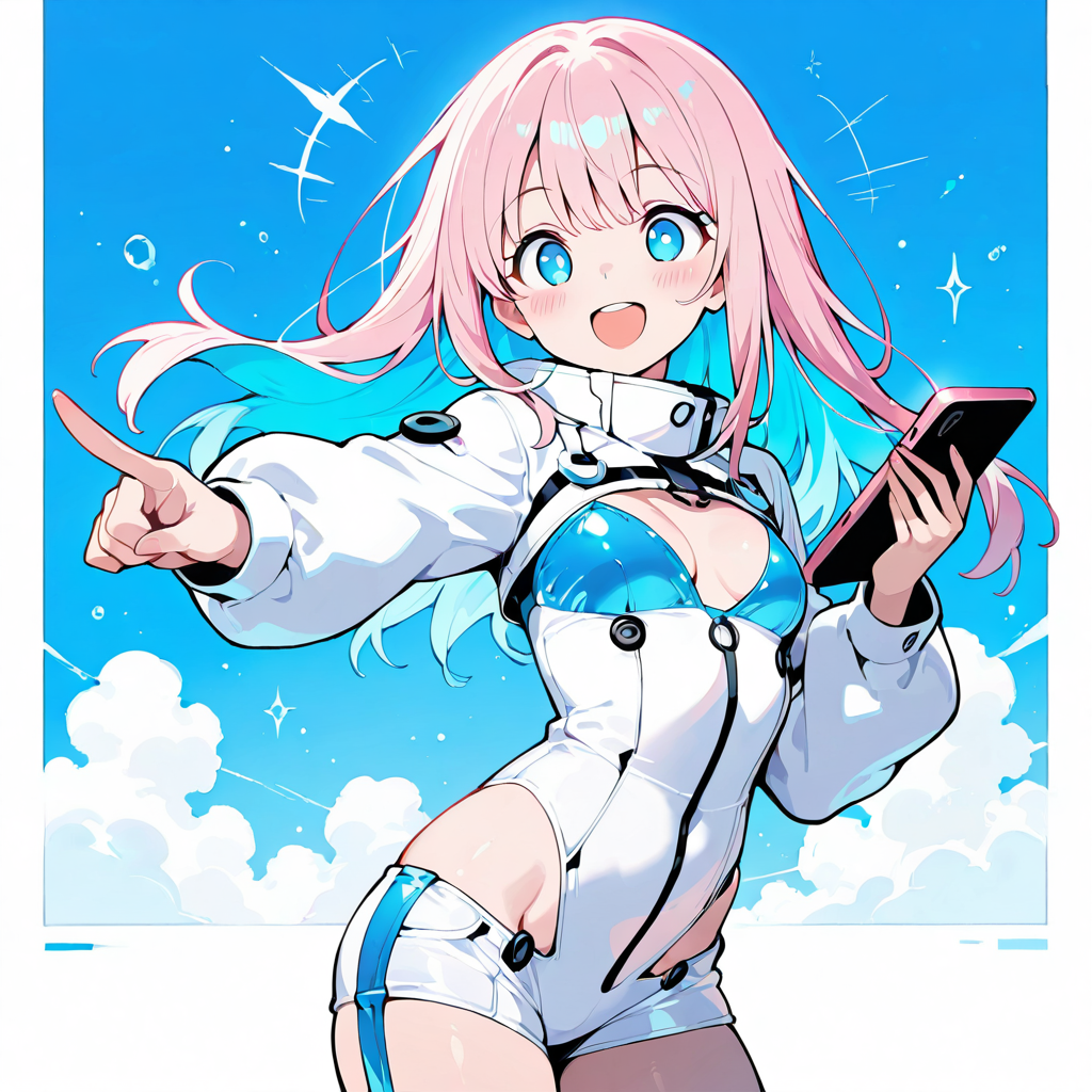 サクラがスペックを解説するイラスト