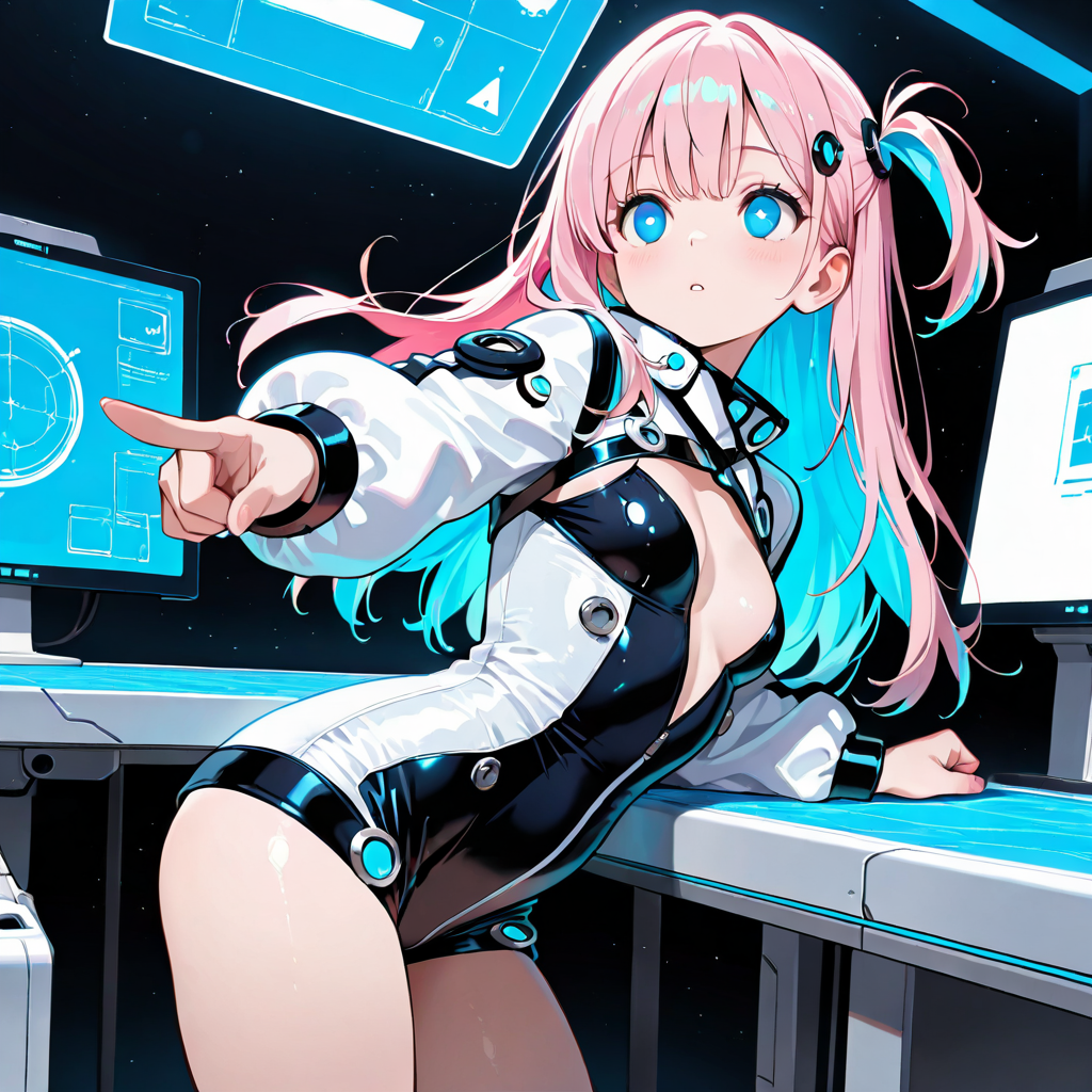 サクラがスペックを解説するイラスト