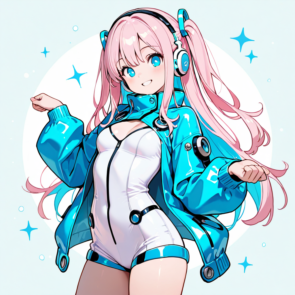 サクラがおすすめポーズをしているイラスト