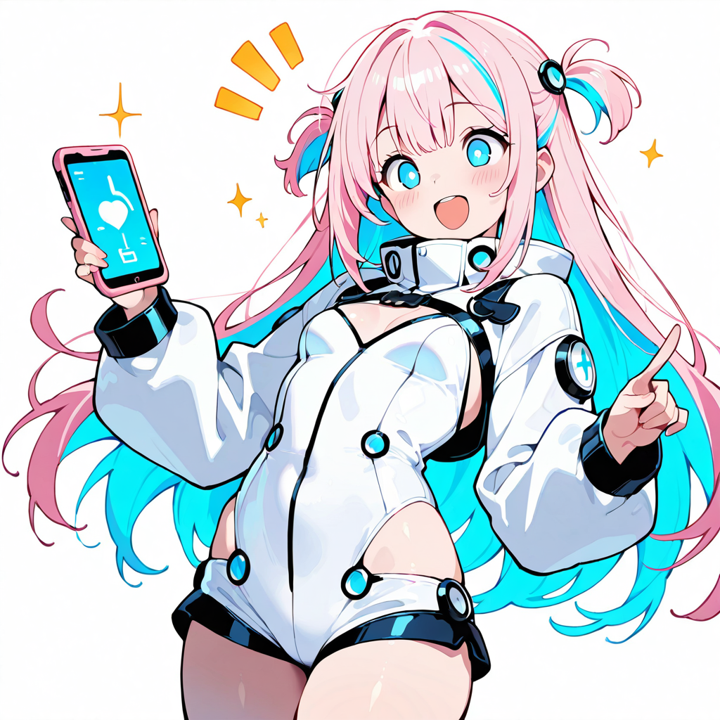 サクラがスペックを解説するイラスト