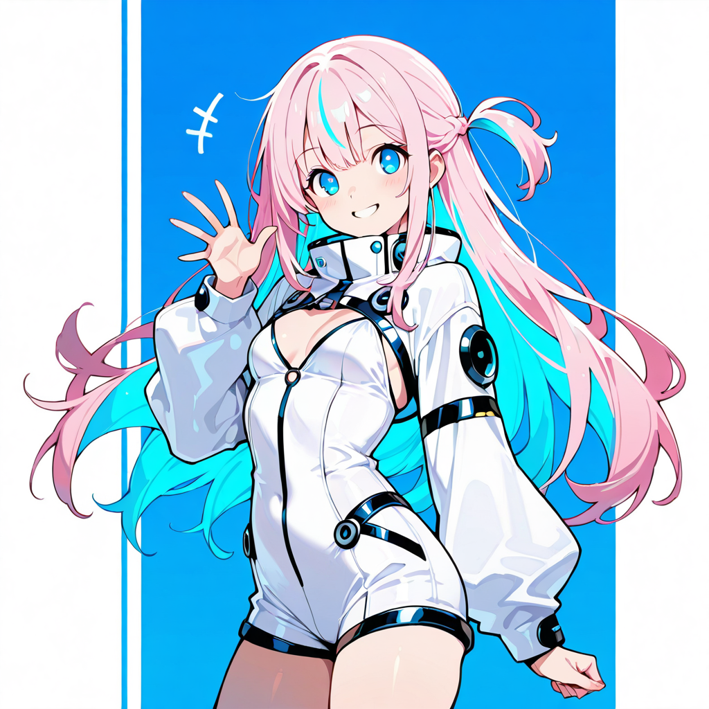 サクラがおすすめポーズをしているイラスト