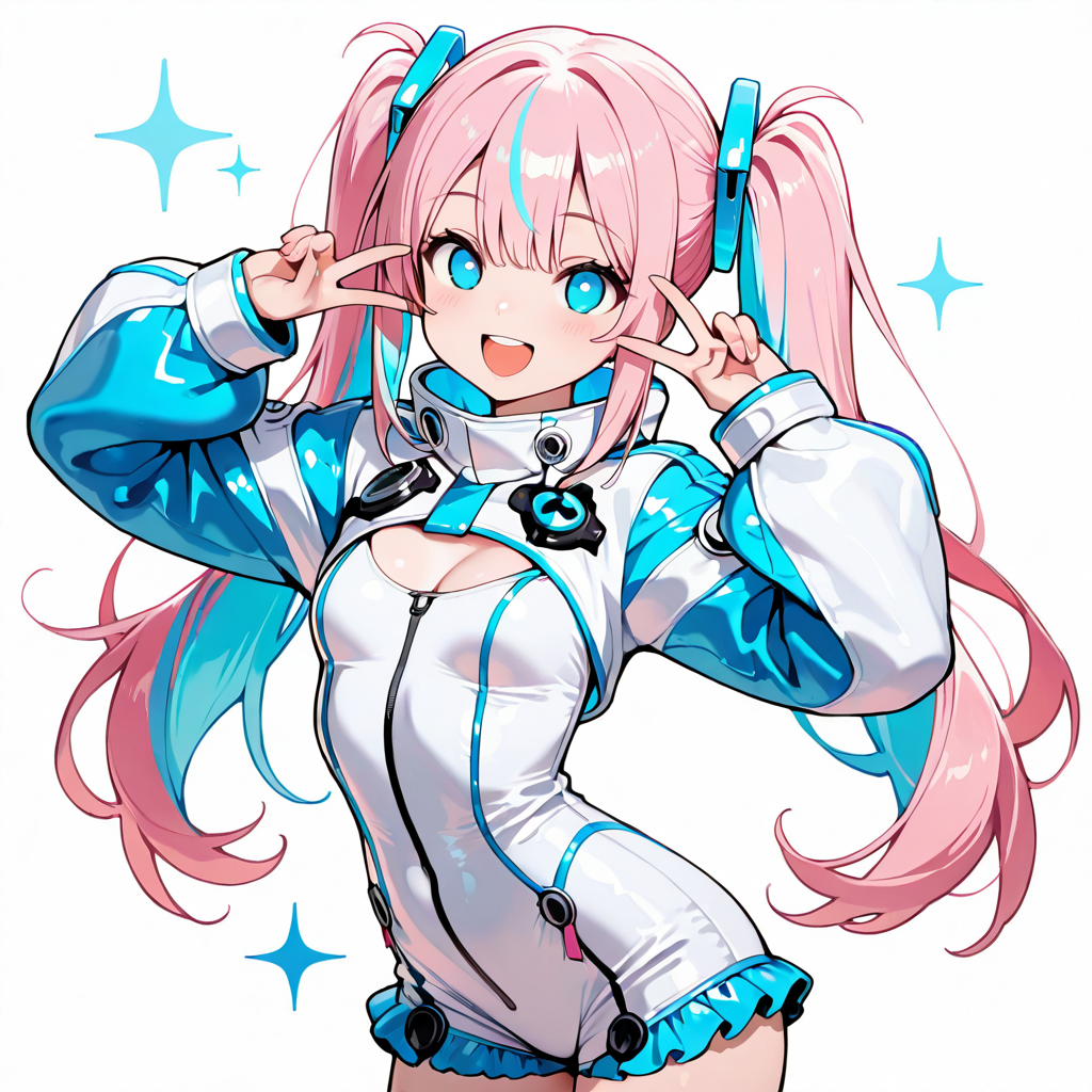 サクラがおすすめポーズをしているイラスト