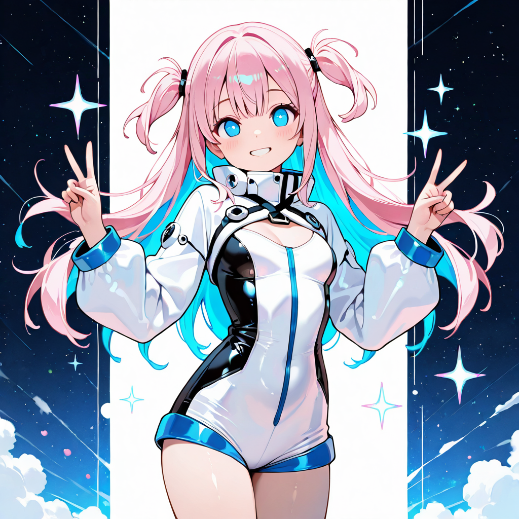 サクラがおすすめポーズをしているイラスト