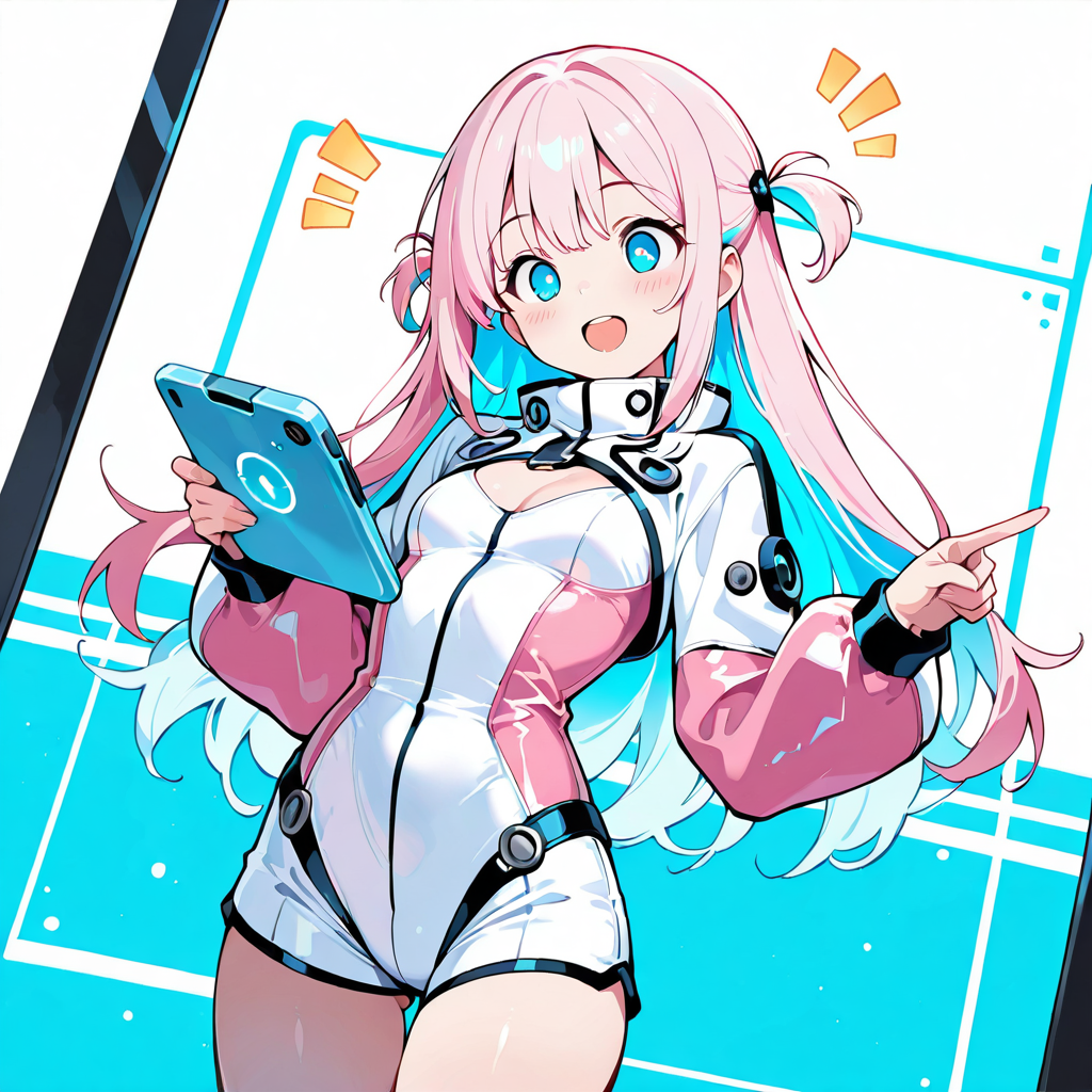 サクラがスペックを解説するイラスト