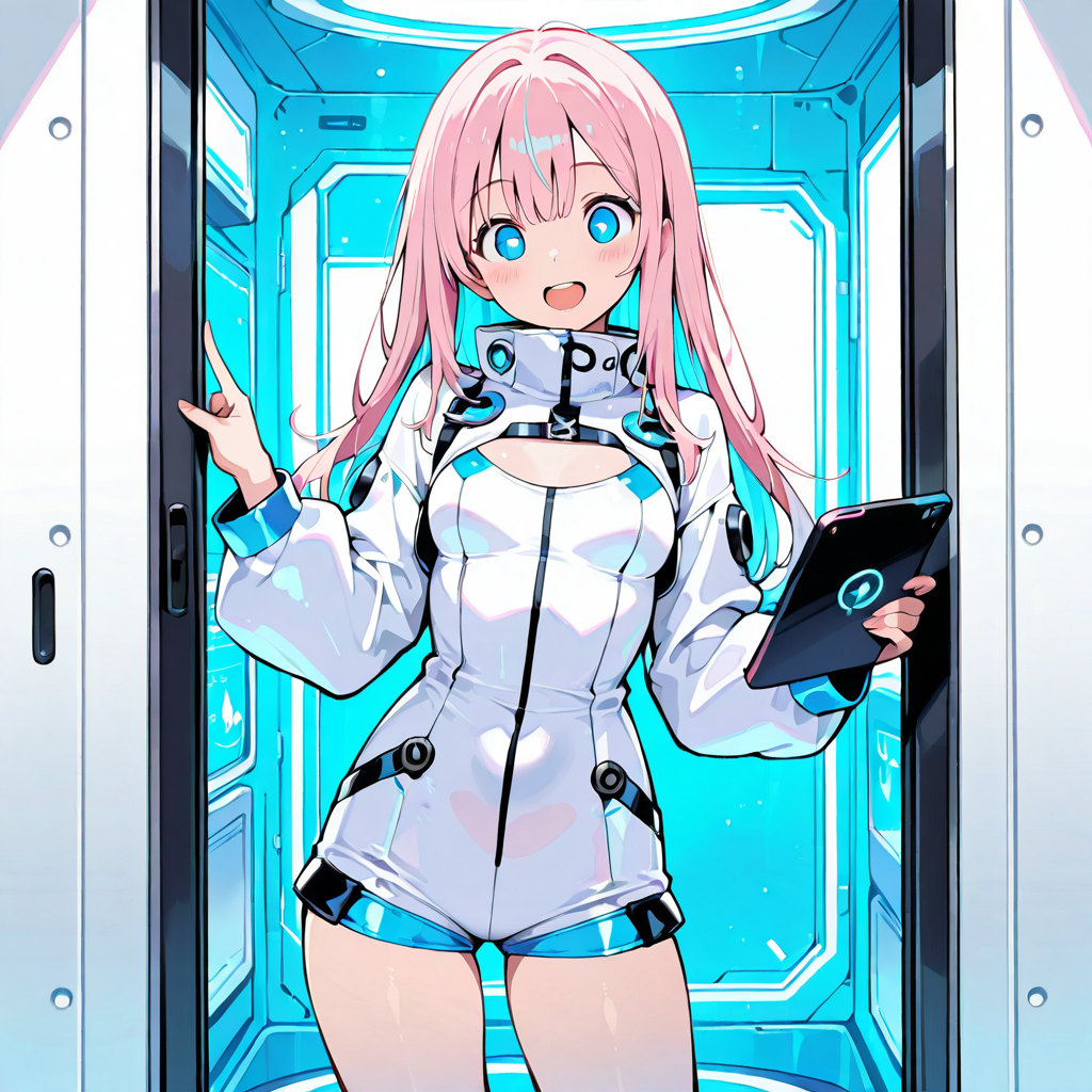 サクラがスペックを解説するイラスト