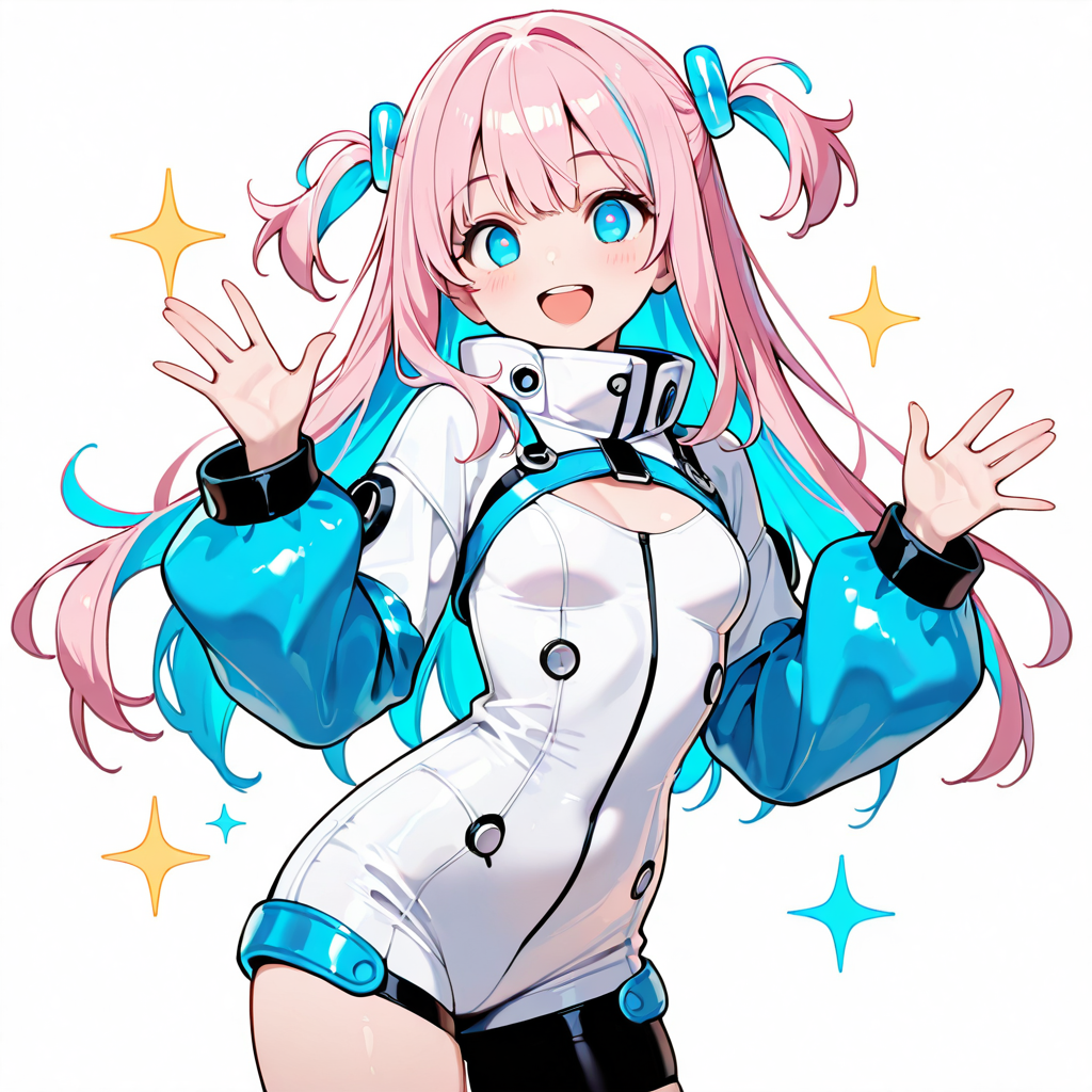 サクラがおすすめポーズをしているイラスト