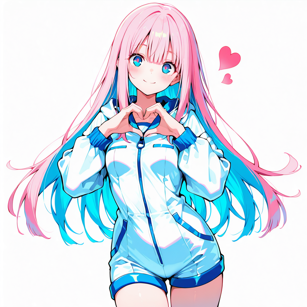サクラがまとめポーズをしているイラスト