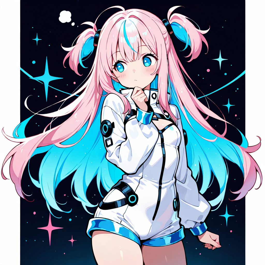 サクラが考え込んでいるイラスト