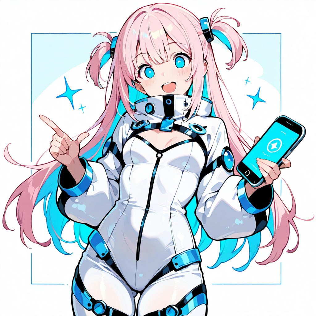 サクラがスペックを解説するイラスト