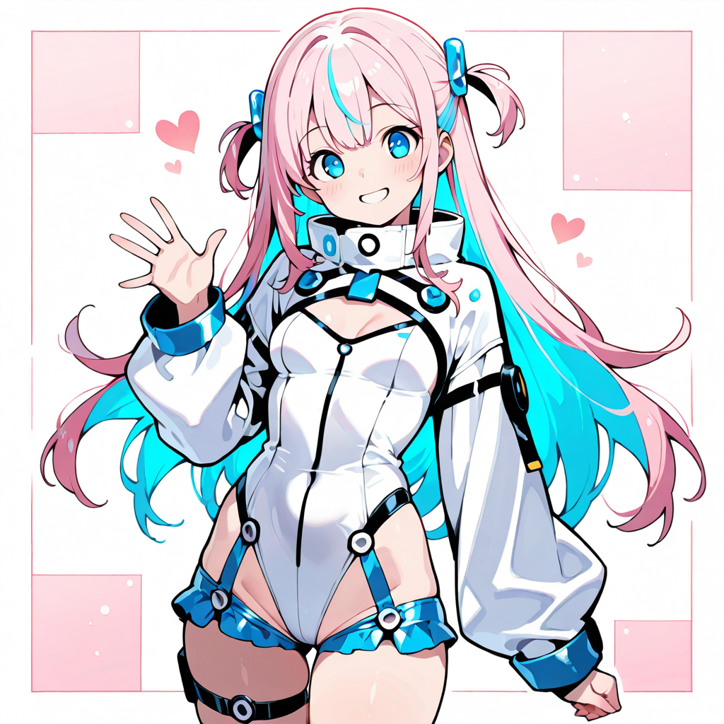 サクラがおすすめポーズをしているイラスト