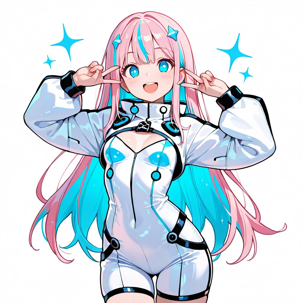 サクラがおすすめポーズをしているイラスト