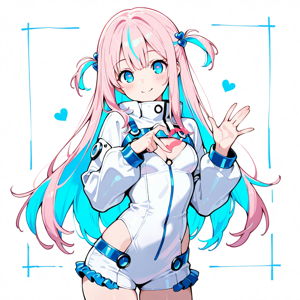 サクラがおすすめポーズをしているイラスト