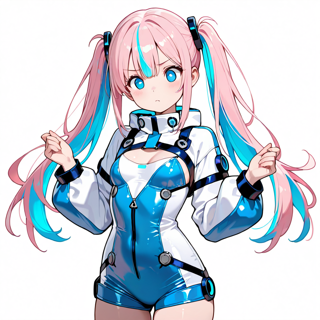 サクラが考え込んでいるイラスト