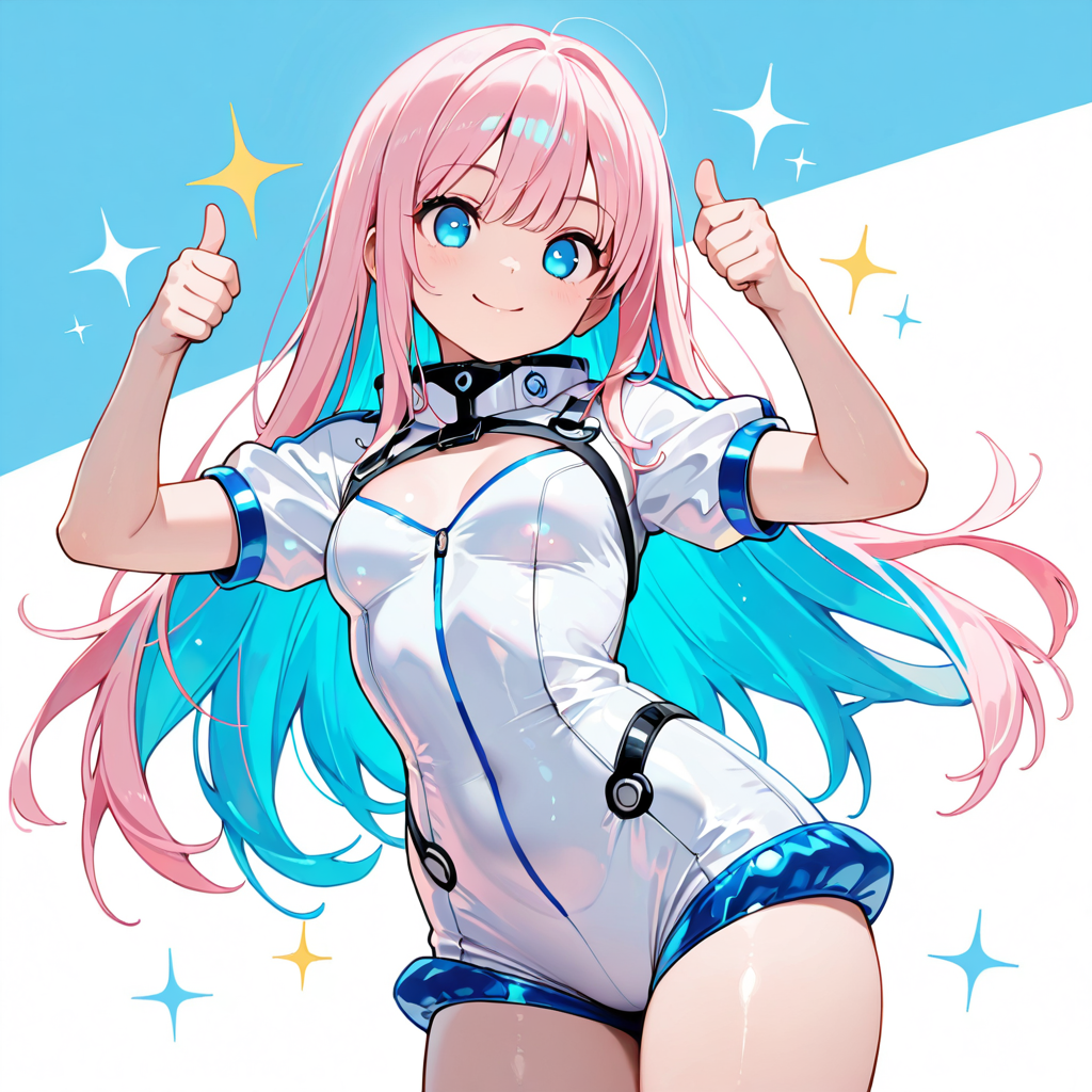 サクラがおすすめポーズをしているイラスト