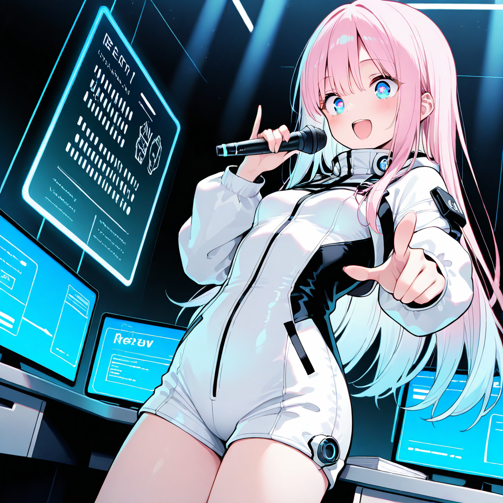 サクラがHyperX SoloCast 2を解説するイラスト