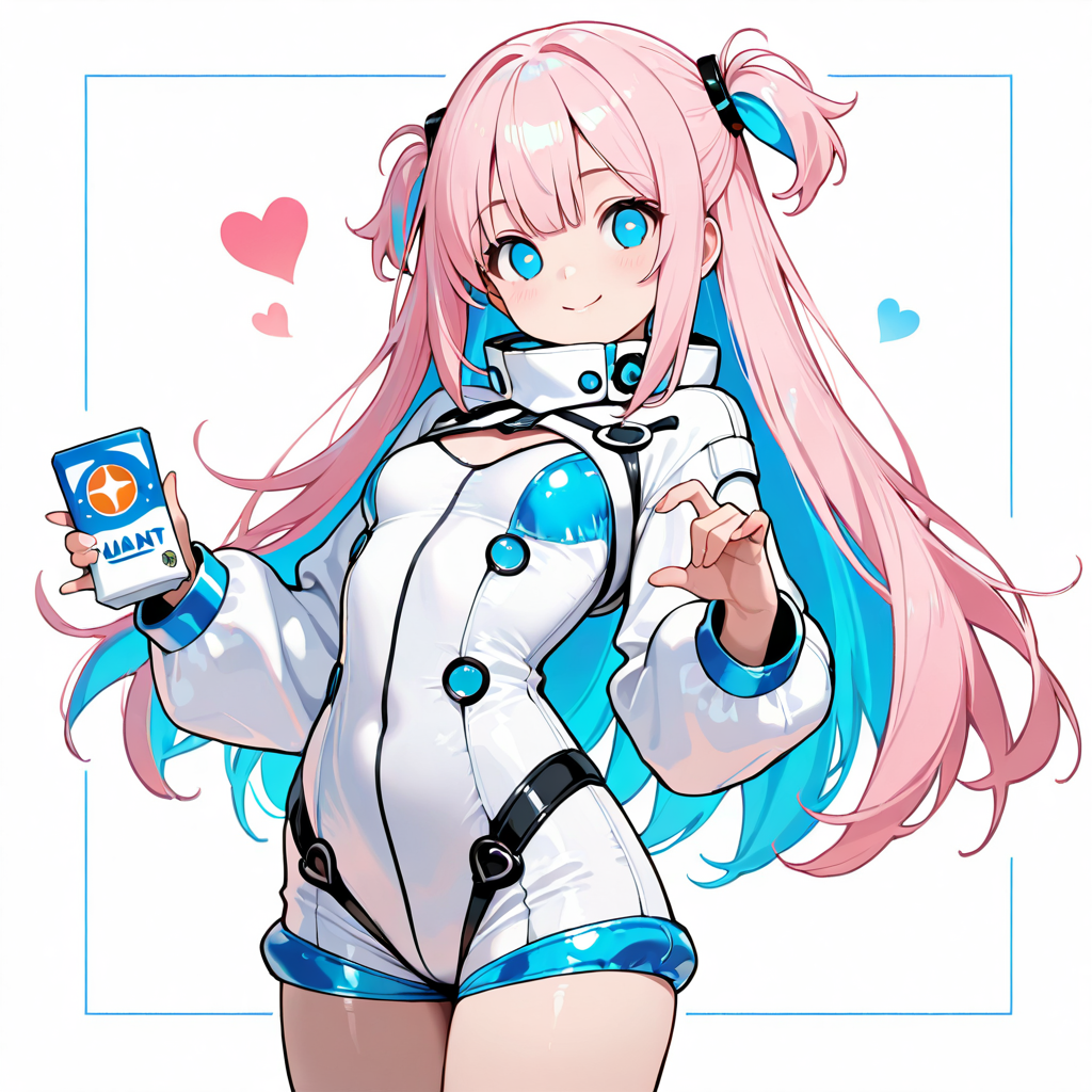 サクラがおすすめポーズをしているイラスト