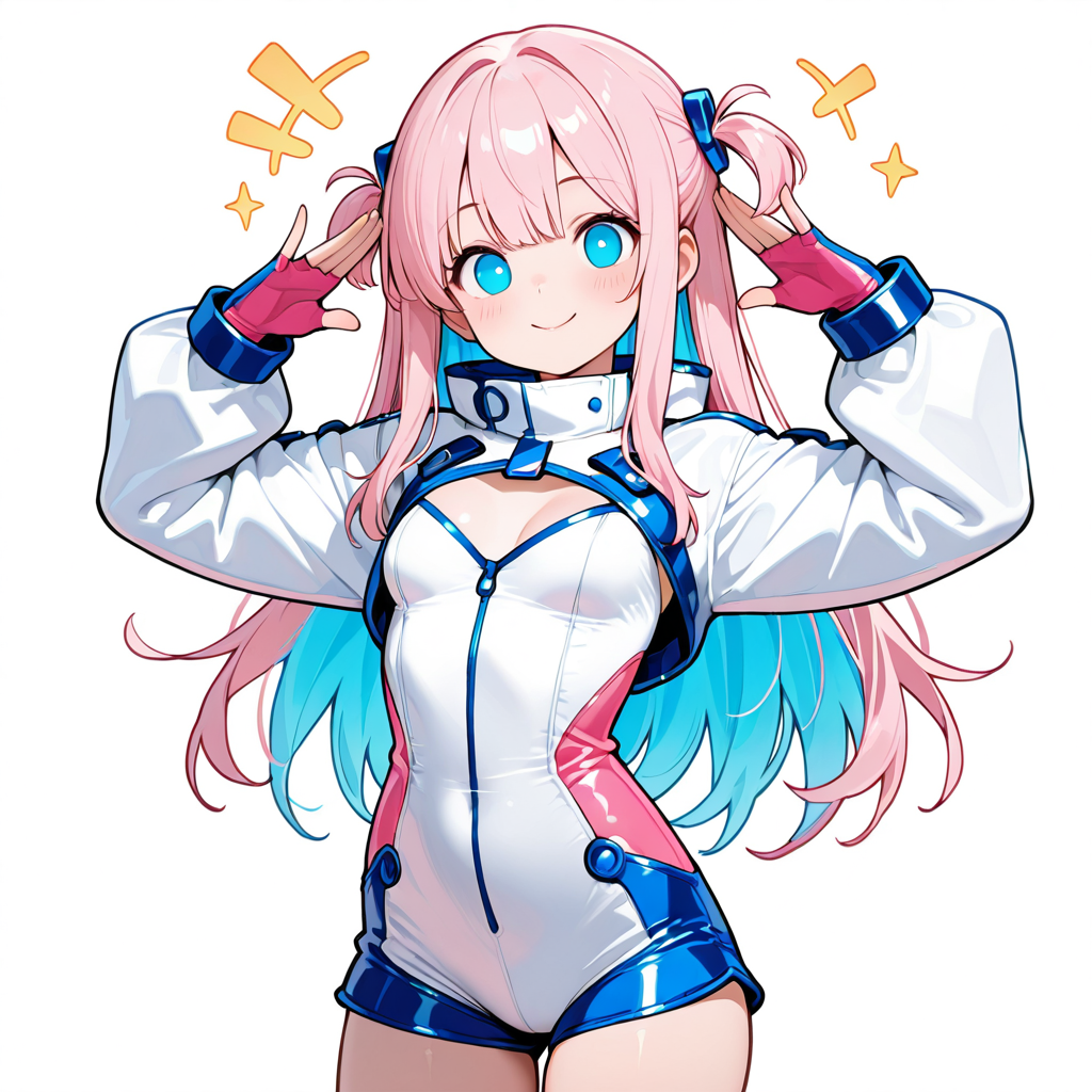 サクラがおすすめポーズをしているイラスト