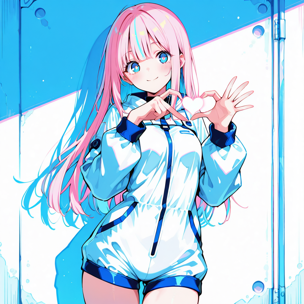 サクラがおすすめポーズをしているイラスト