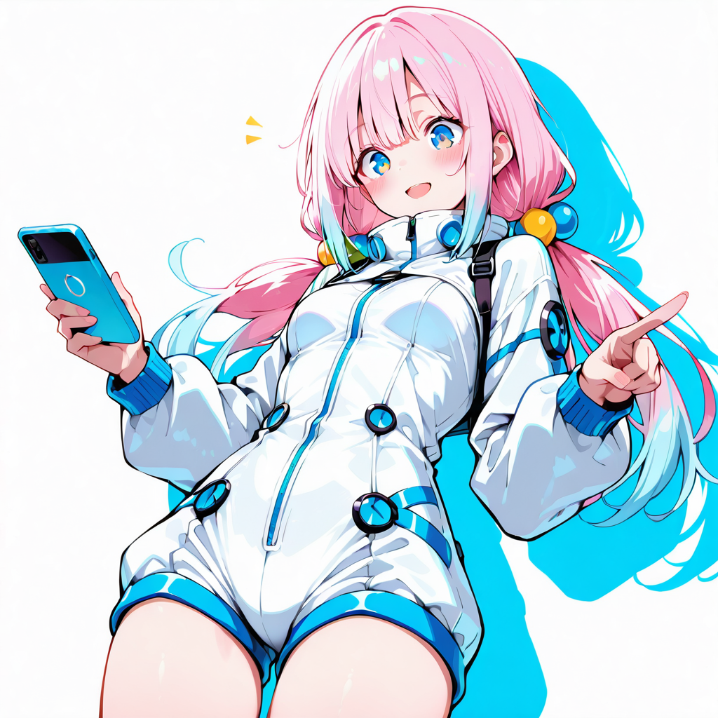 サクラがスペックを解説するイラスト