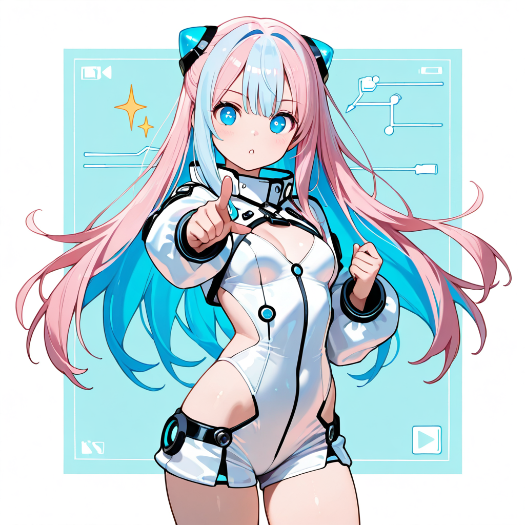 サクラがスペックを解説するイラスト