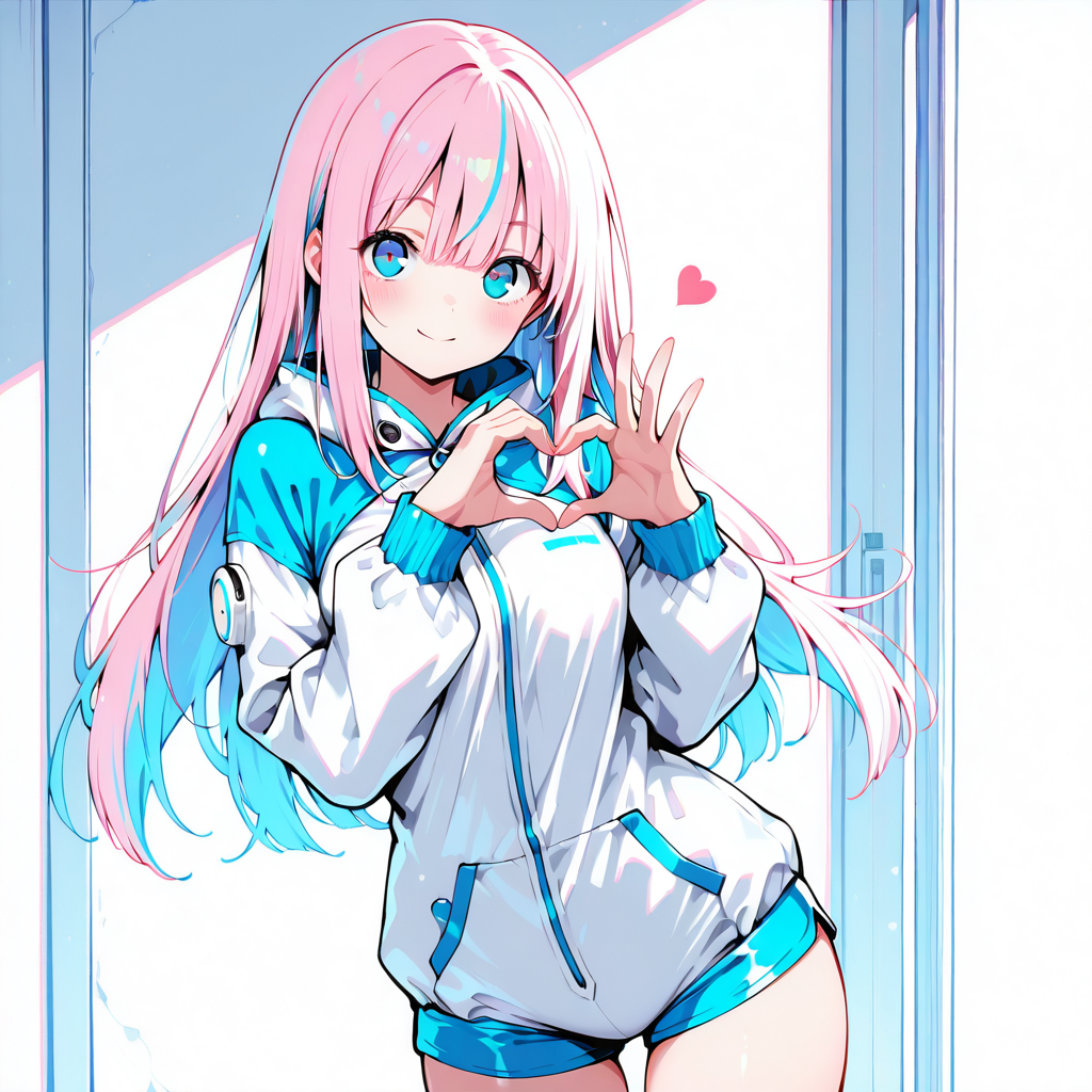 サクラがおすすめポーズをしているイラスト