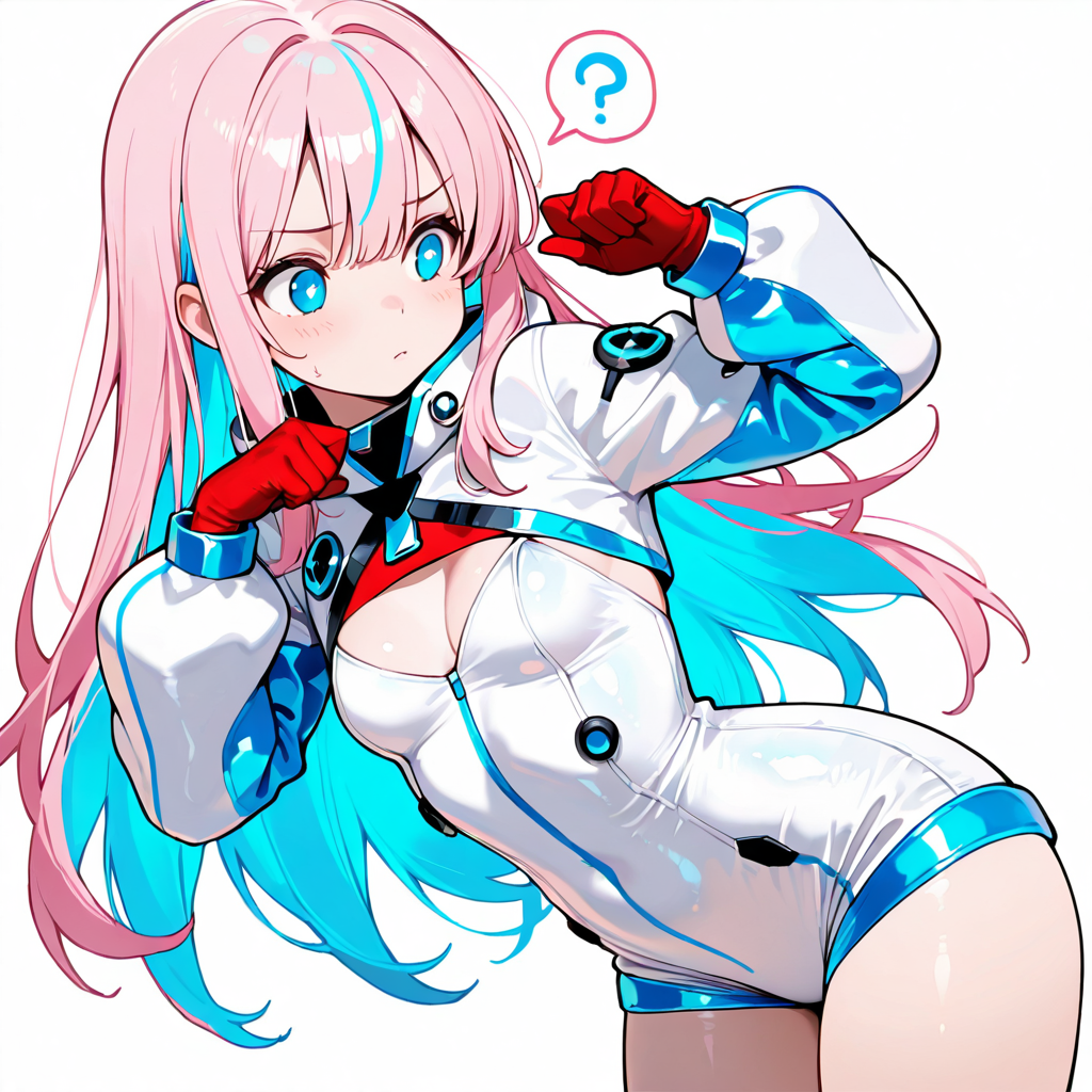 サクラが考え込んでいるイラスト