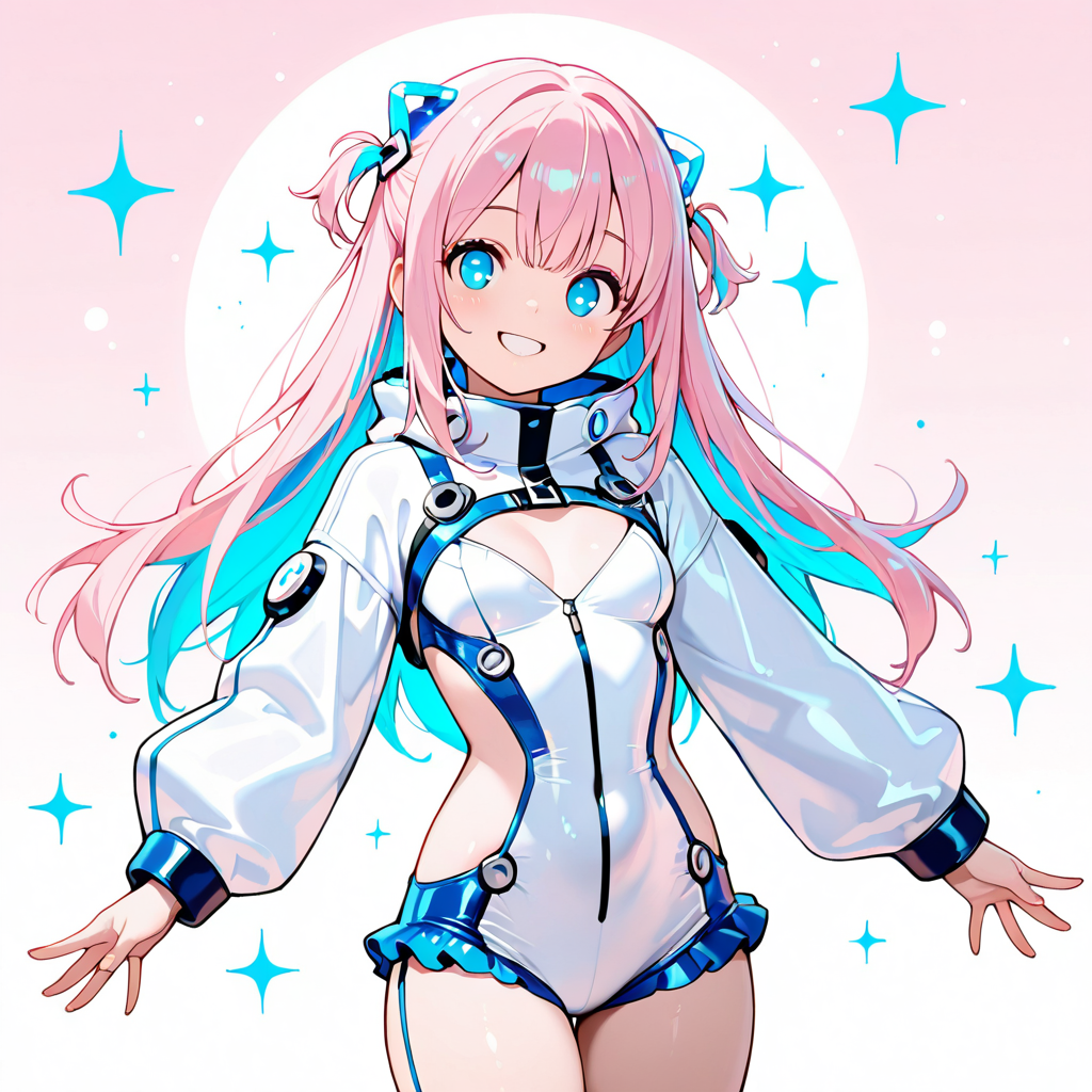 サクラがおすすめポーズをしているイラスト