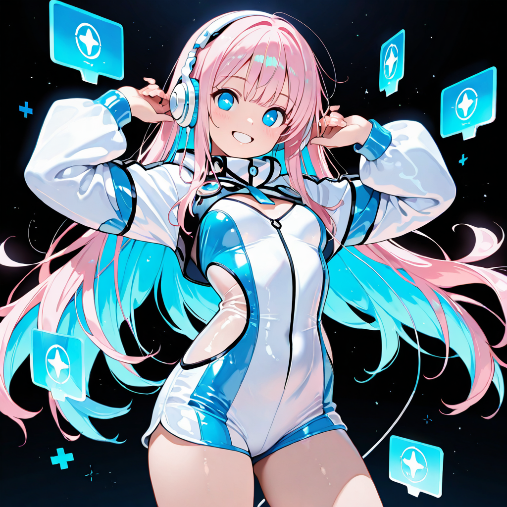 サクラがおすすめポーズをしているイラスト