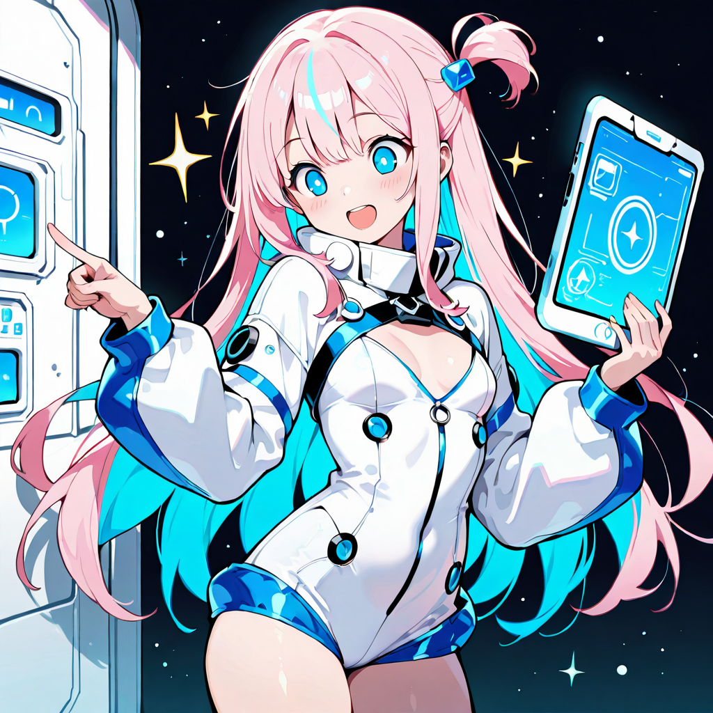 サクラがスペックを解説するイラスト