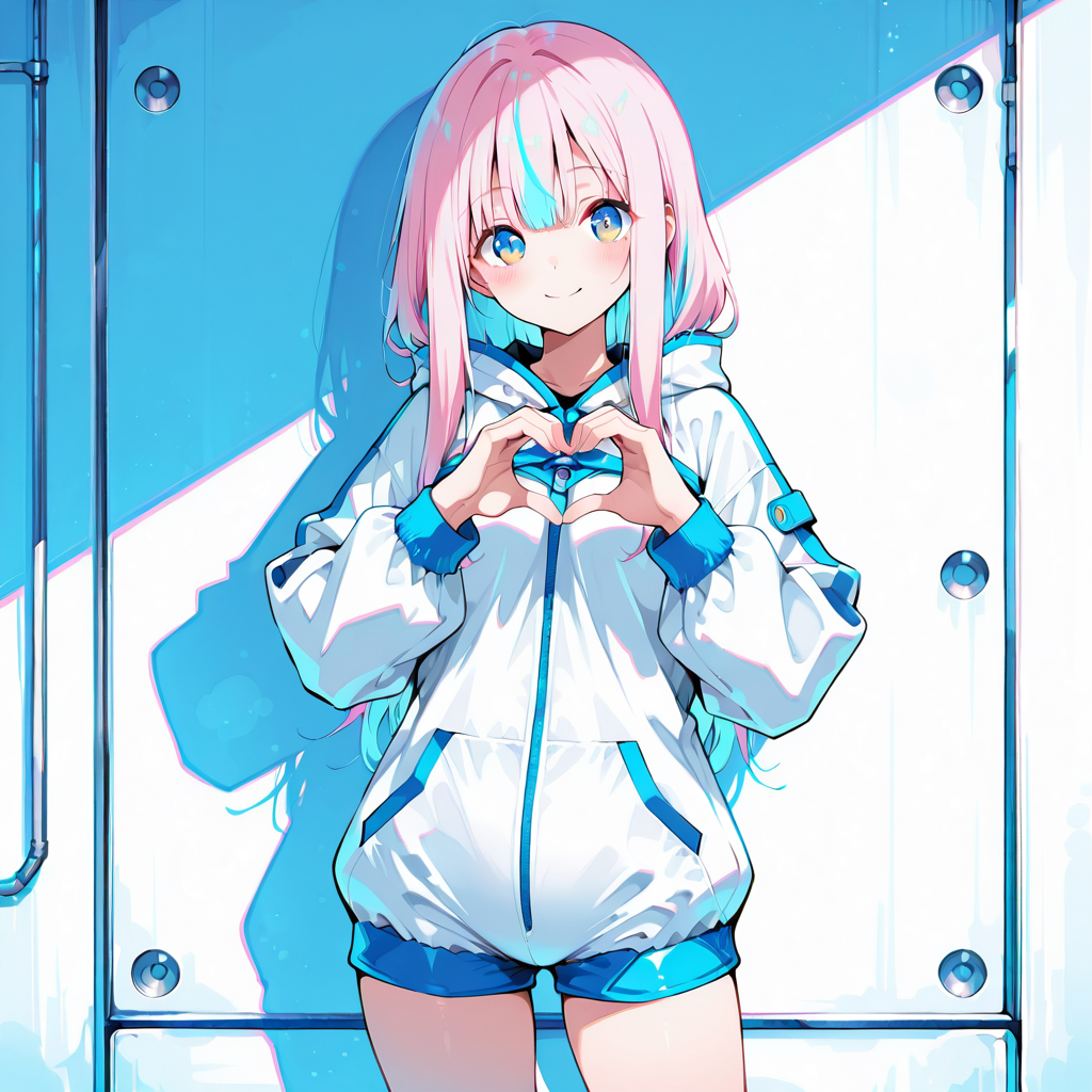 サクラがおすすめポーズをしているイラスト