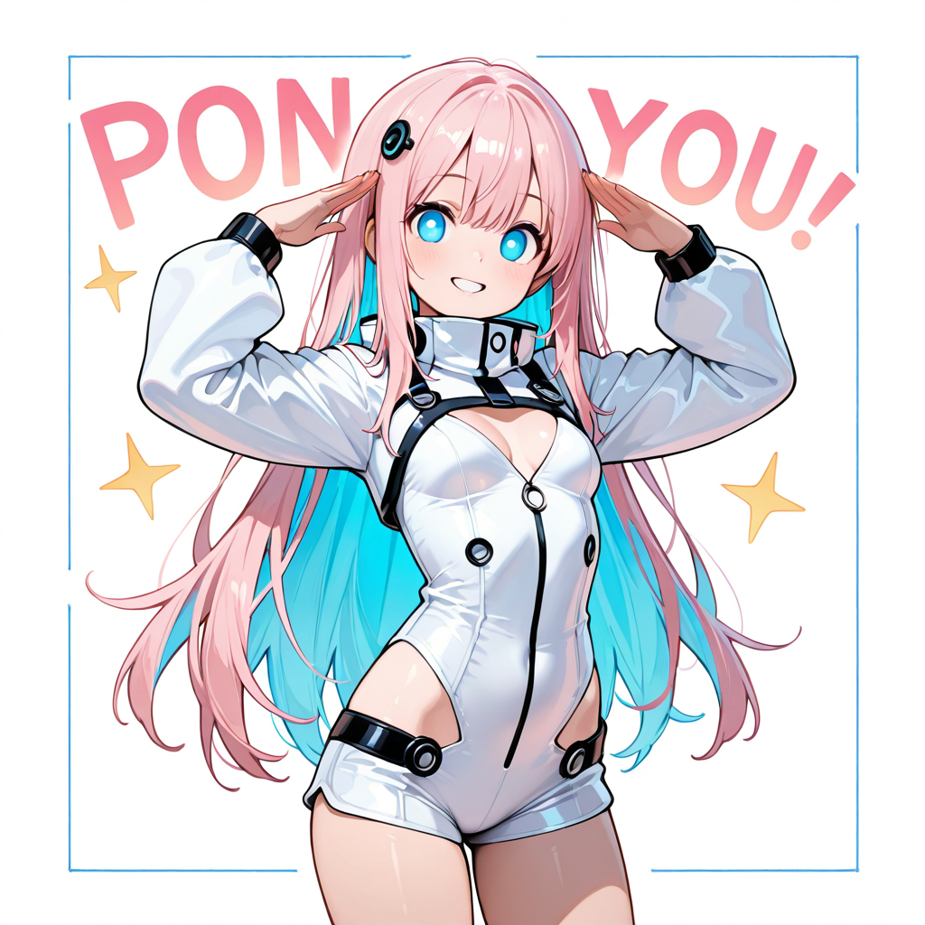 サクラがおすすめポーズをしているイラスト